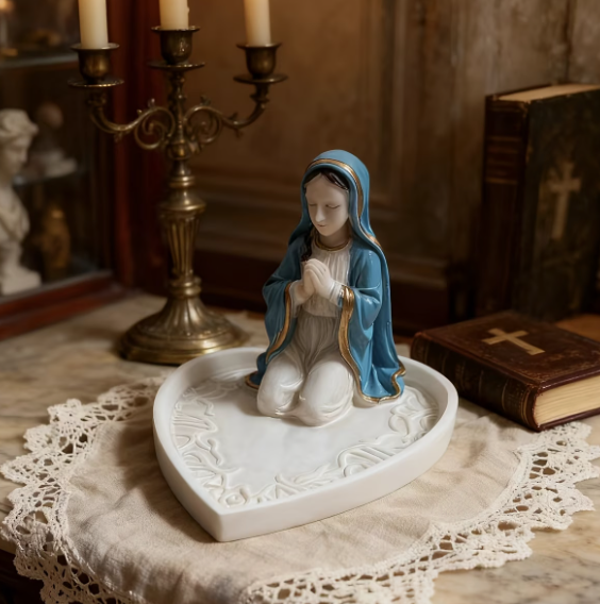 🙏 Support pour Chapelet en Résine – Décoration Catholique Élégante