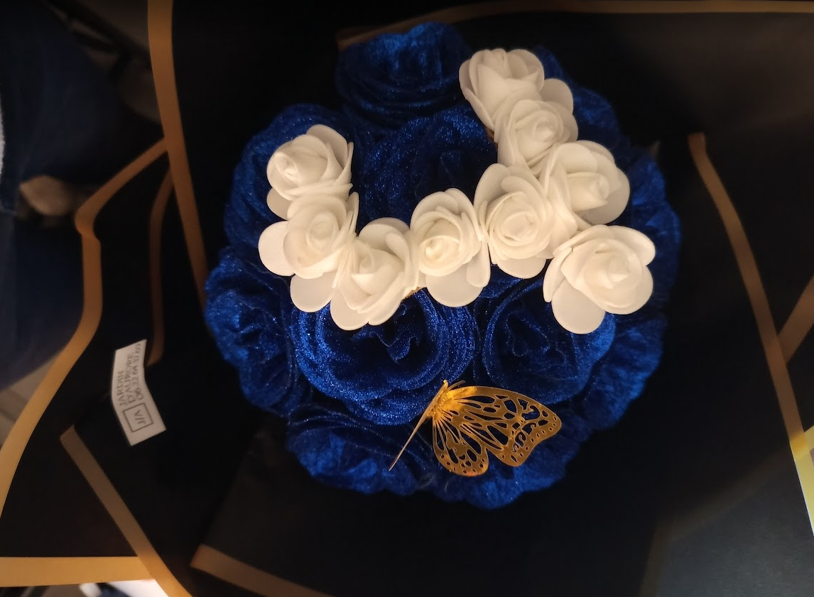 🌹 Bouquet de Roses Pailletées Bleu Royal 🌹