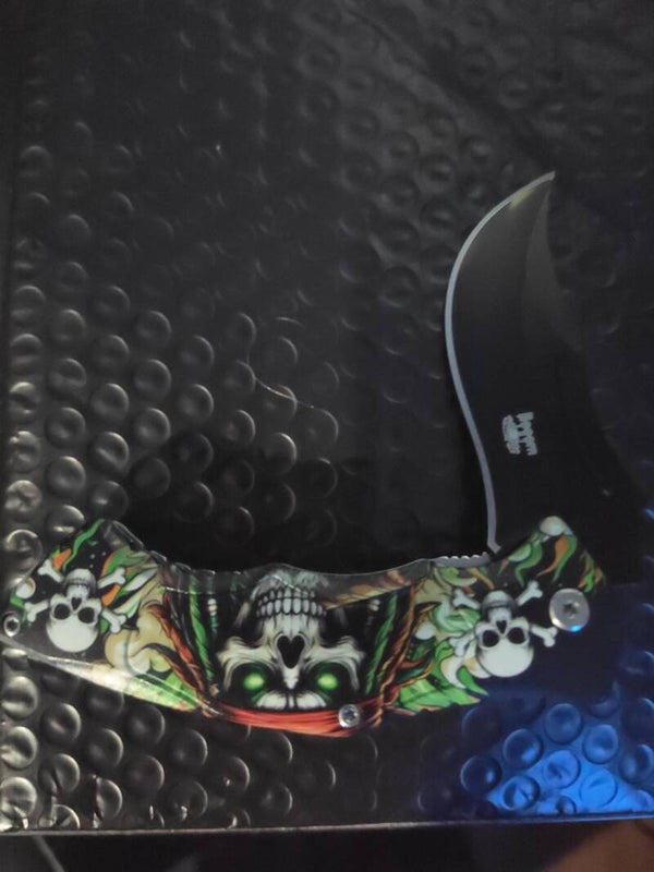 WARTECH FOLDING KNIFE SKULL