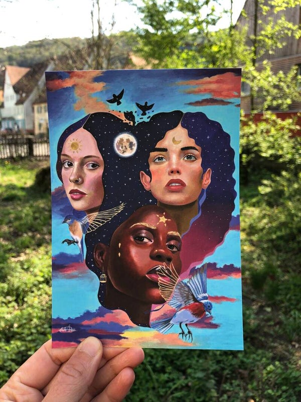 Postcard of my acrylic painting