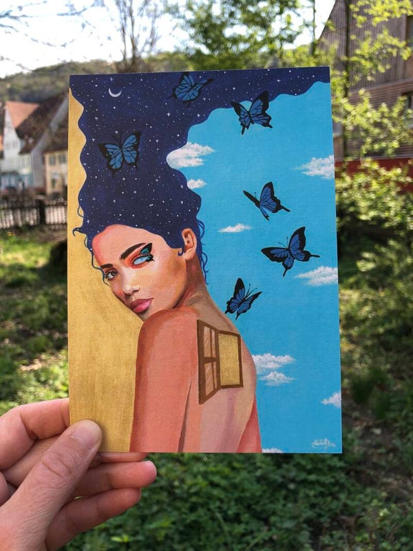 Postcard of my acrylic painting
