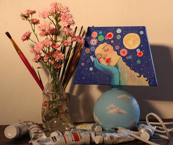 Hand painted lamp