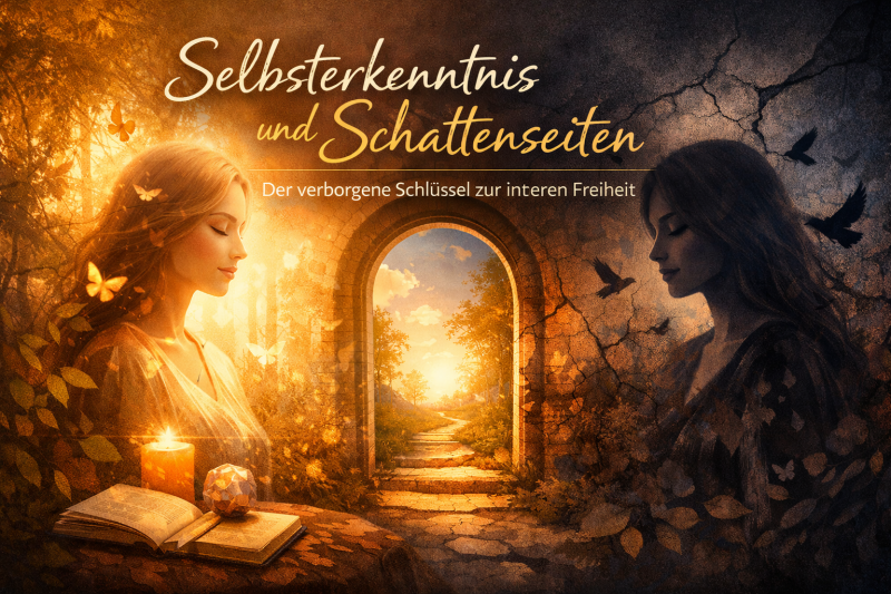 Symbolbild für Selbsterkenntnis, Schattenarbeit und persönliche Transformation auf dem Weg zur inneren Freiheit