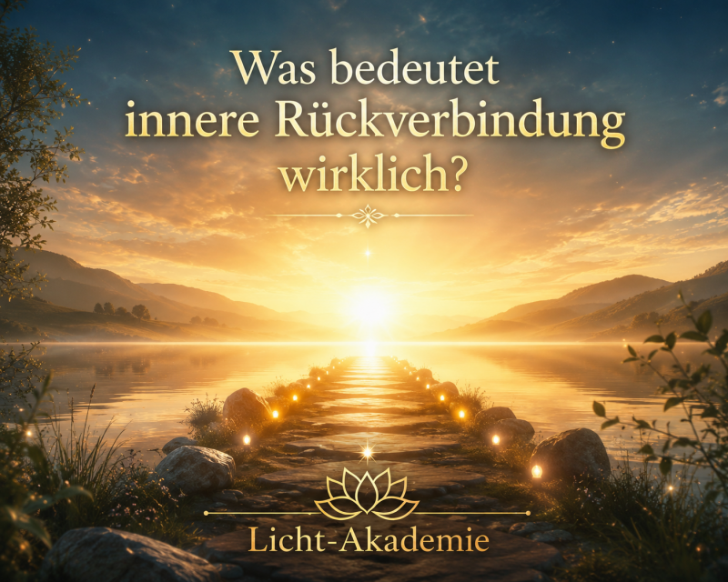 Goldener Lichtweg für Symbol für innere Rückverbindung und spirituelles Erwachen