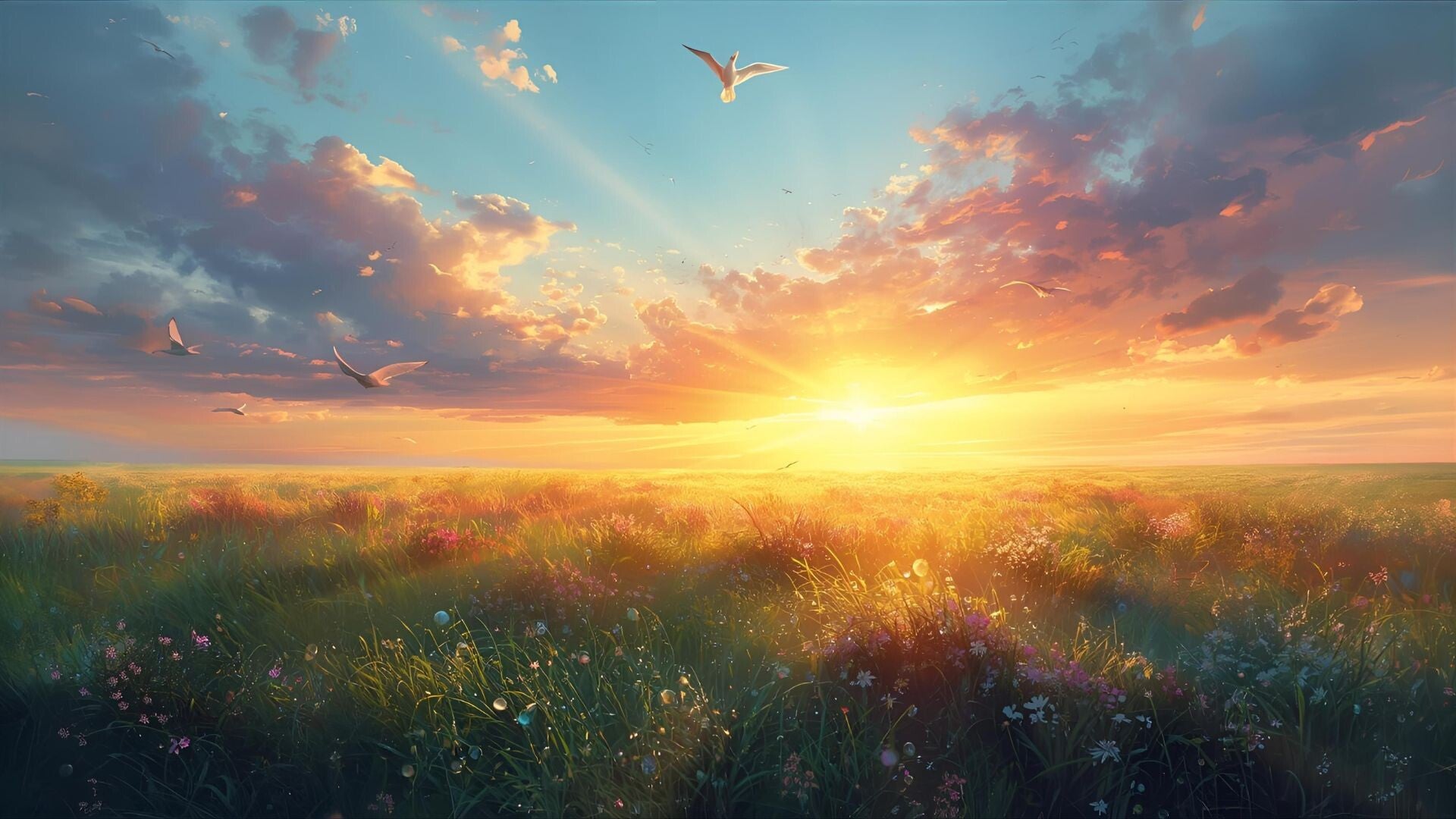 Sonnenaufgang über einer weiten Landschaft als Symbol für Achtsamkeit, innere Ruhe und bewusste Transformation