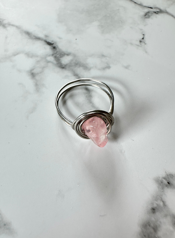 Silver Quartz Ring - 54