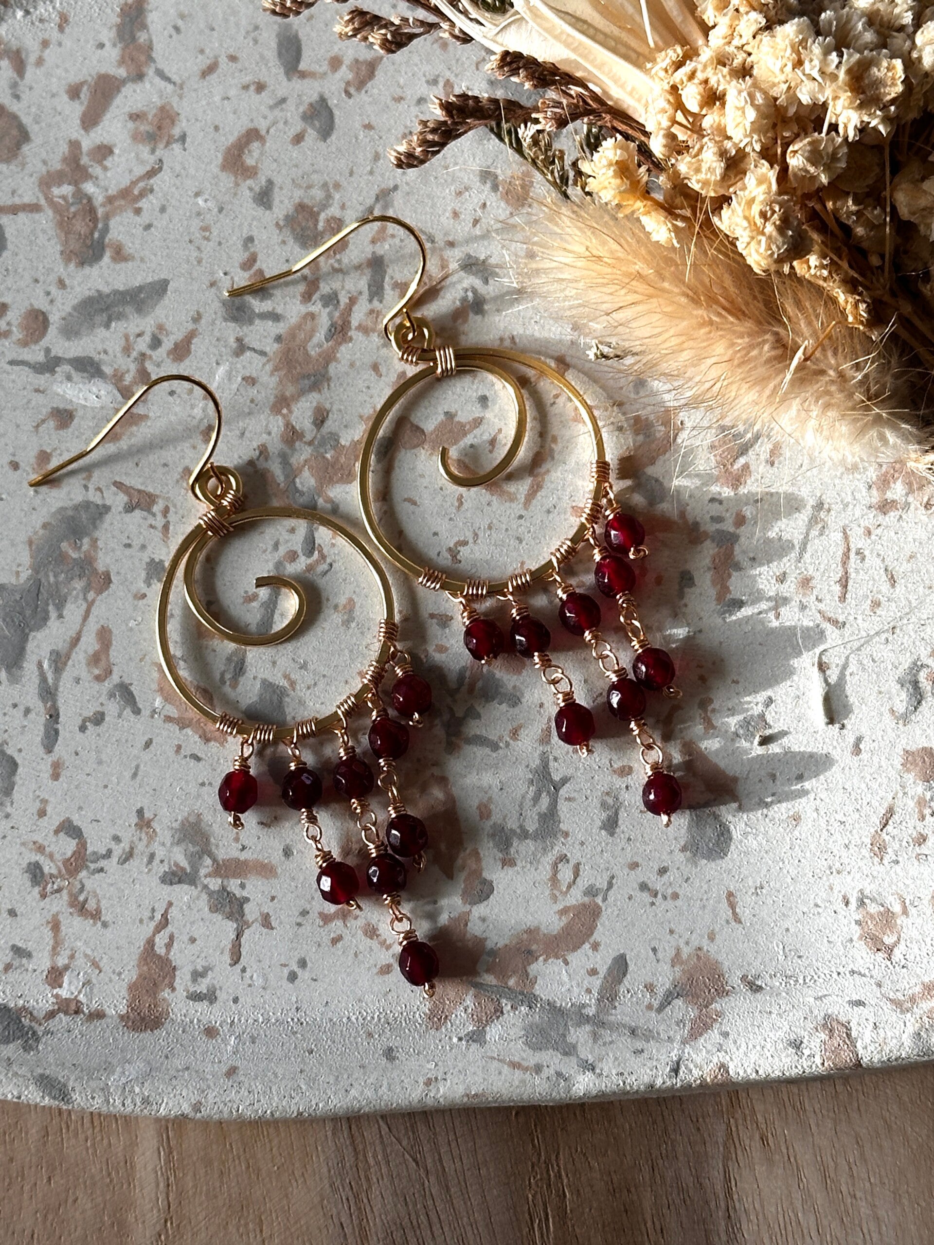 Swirl Granate Chandelier