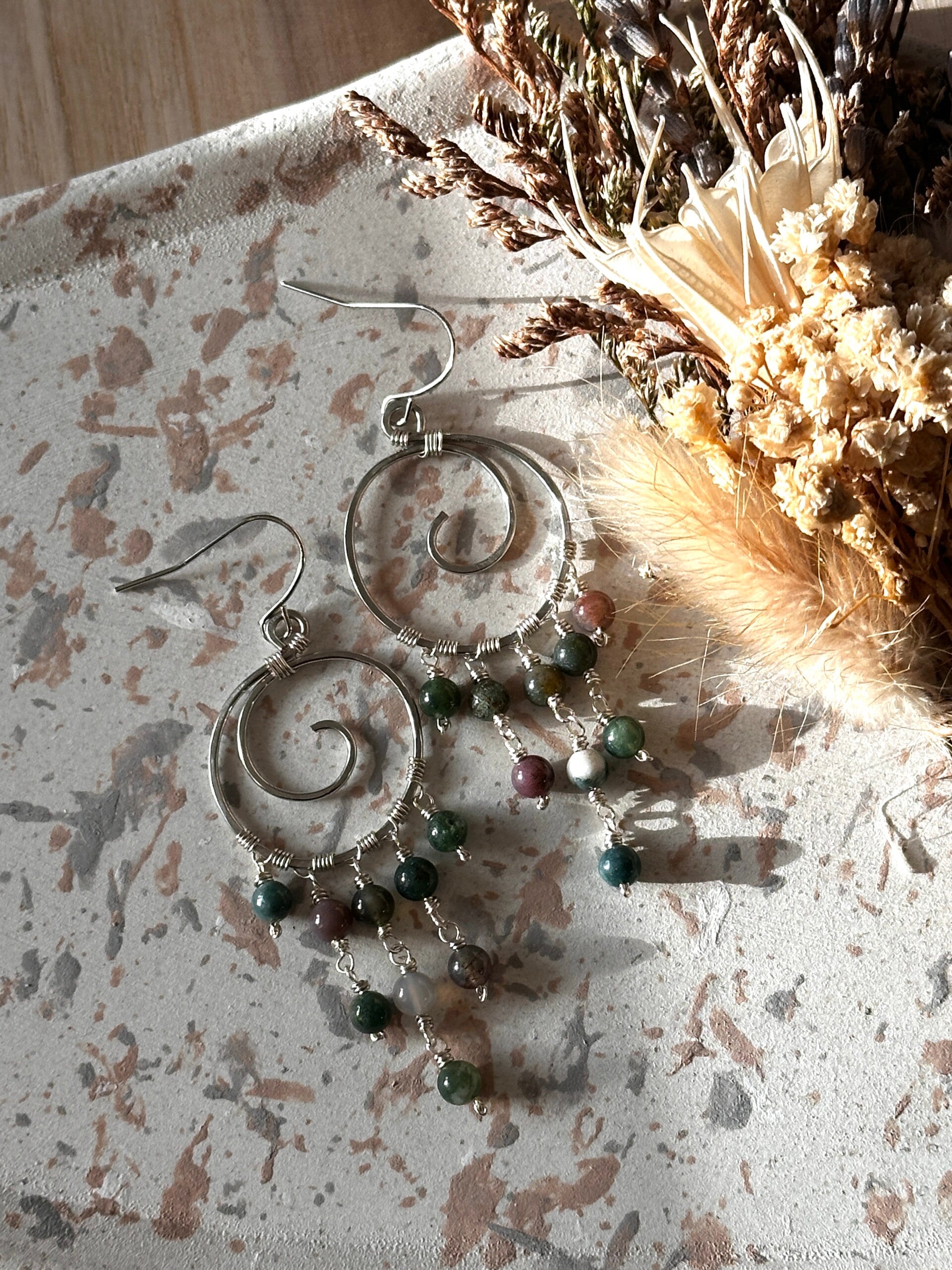 Swirl Indian Agate Chandelier