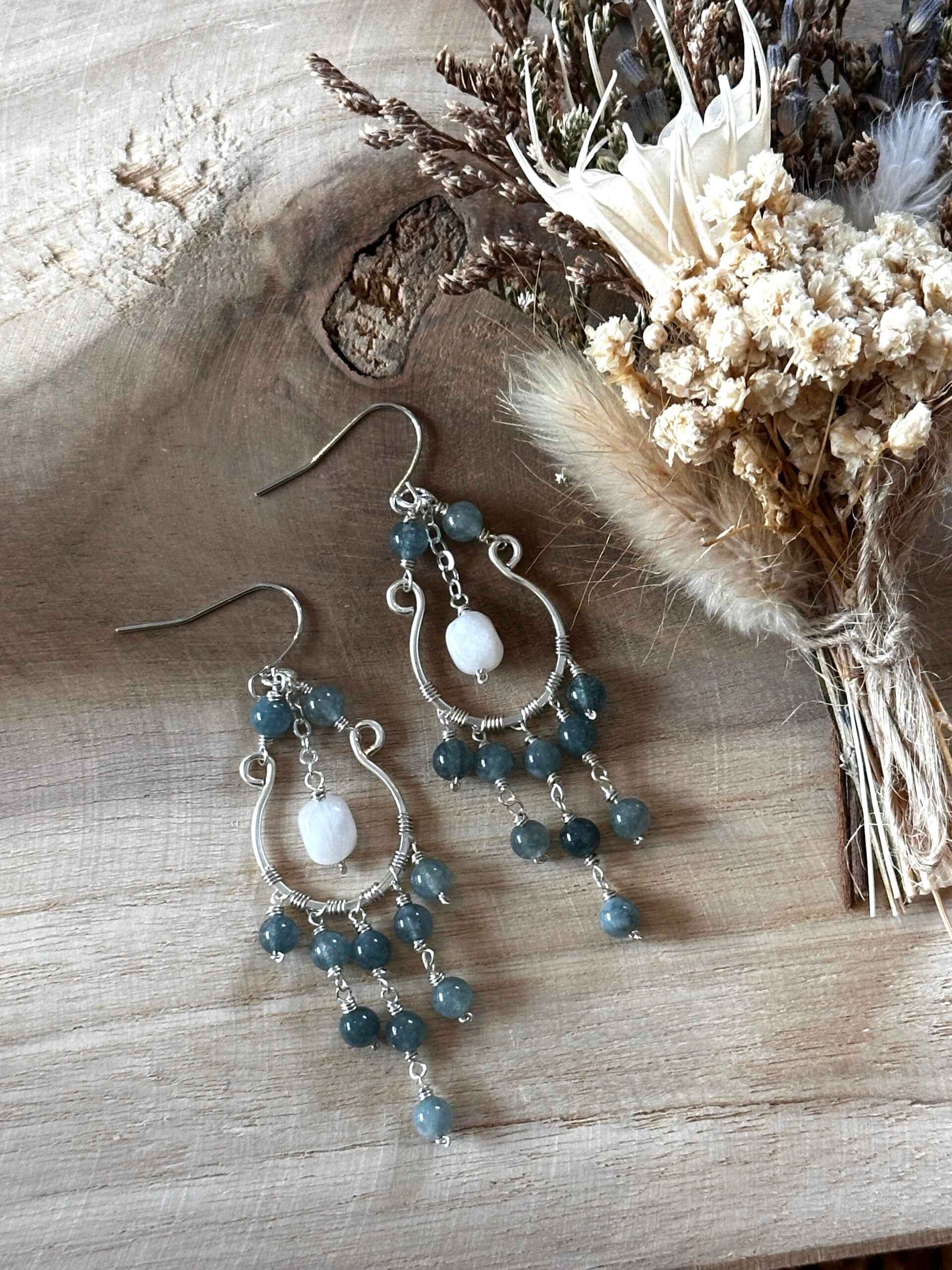 Chandelier Drop Moon & Agate