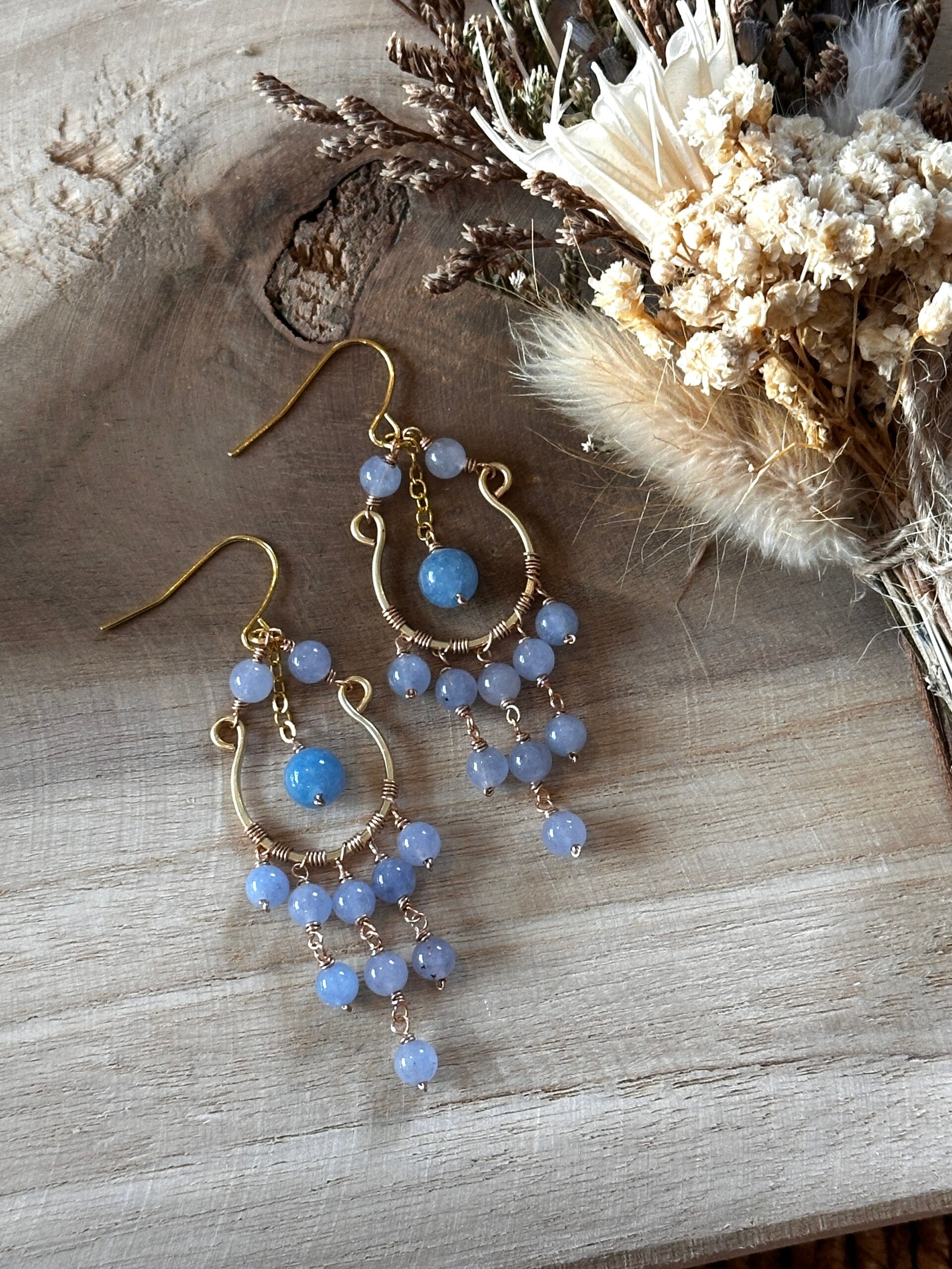 Chandelier Drop Blue Agate