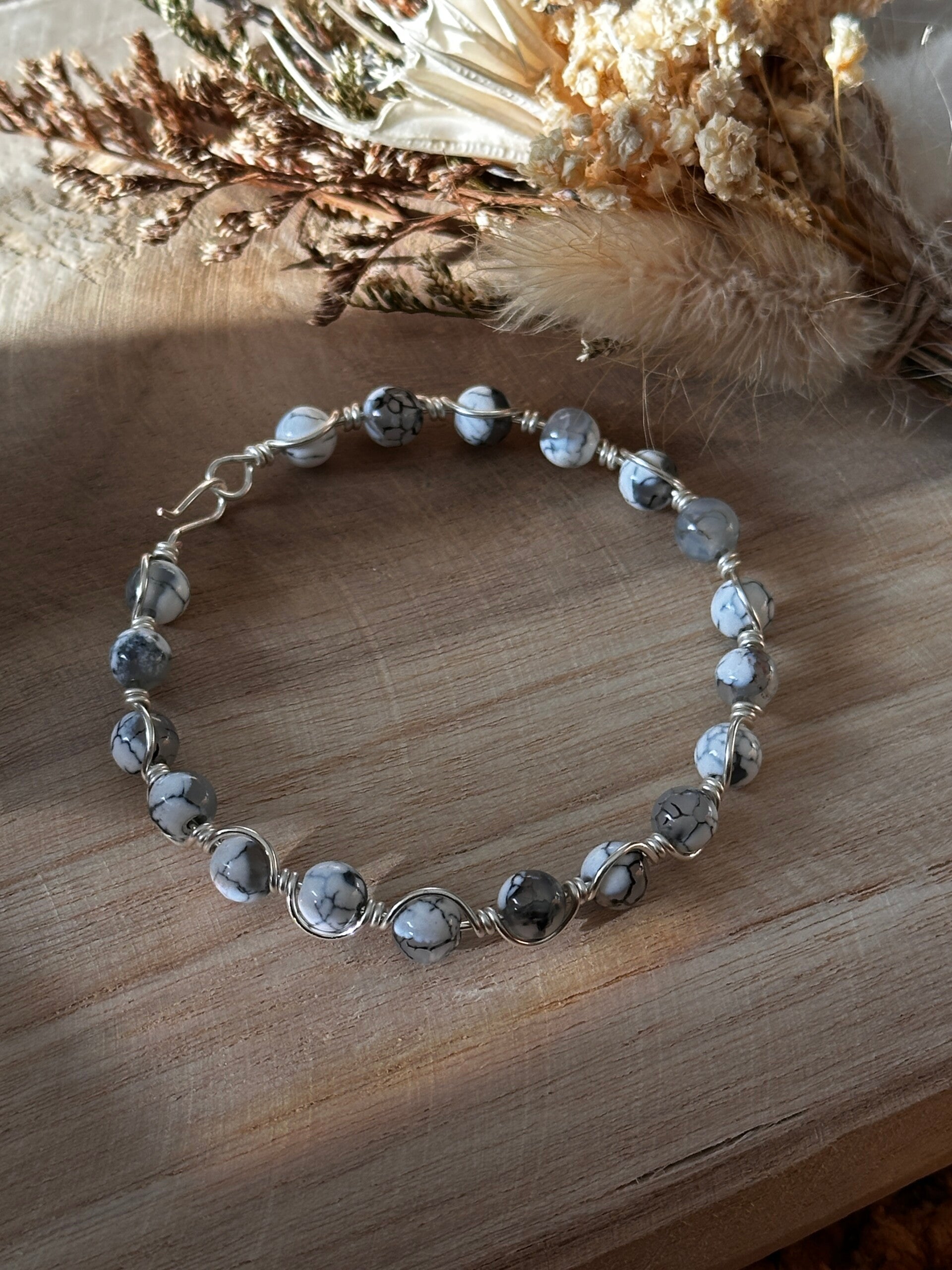 Braided Fire Agate Bracelet