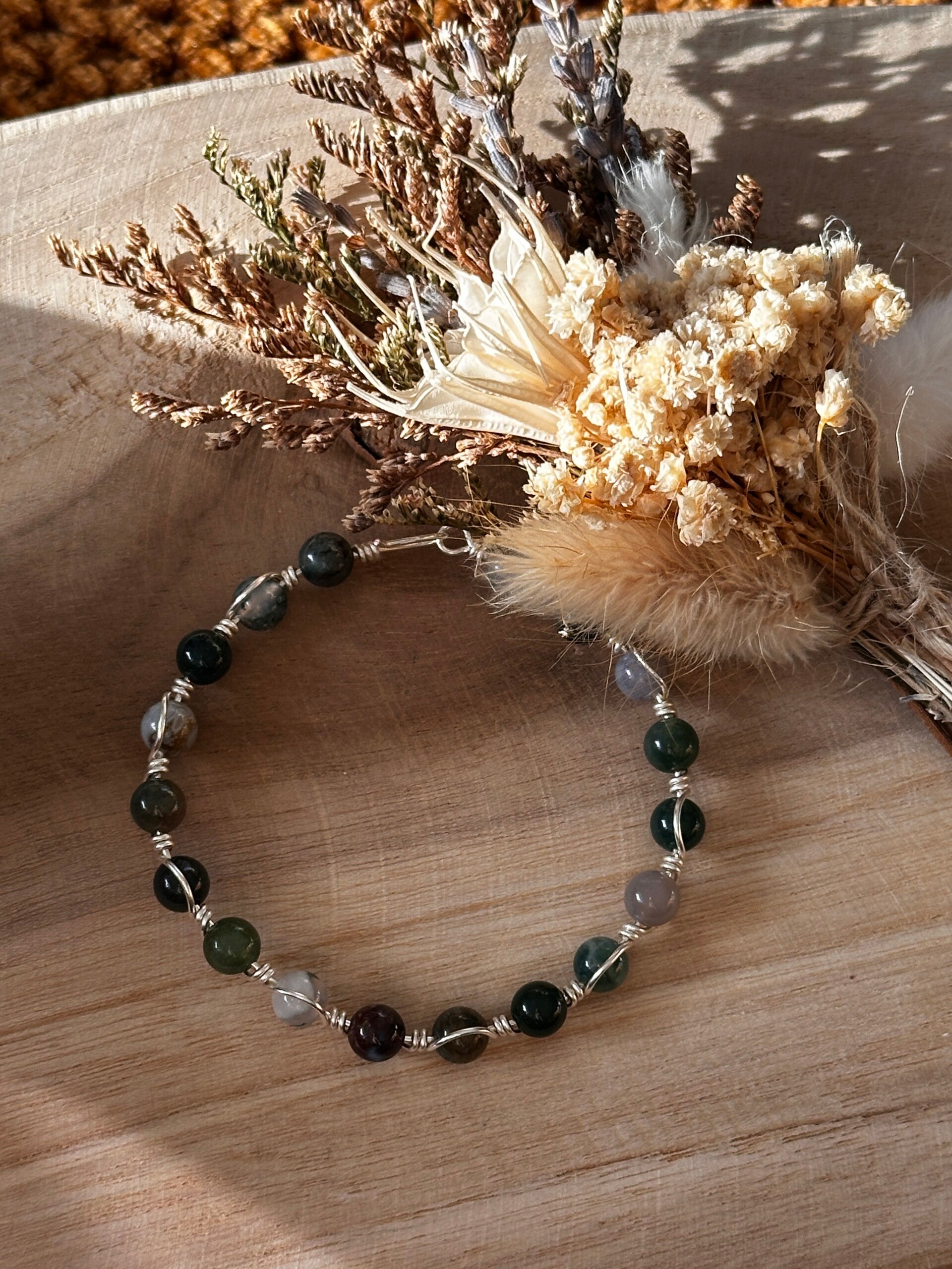 Braided Indian Agate Bracelet