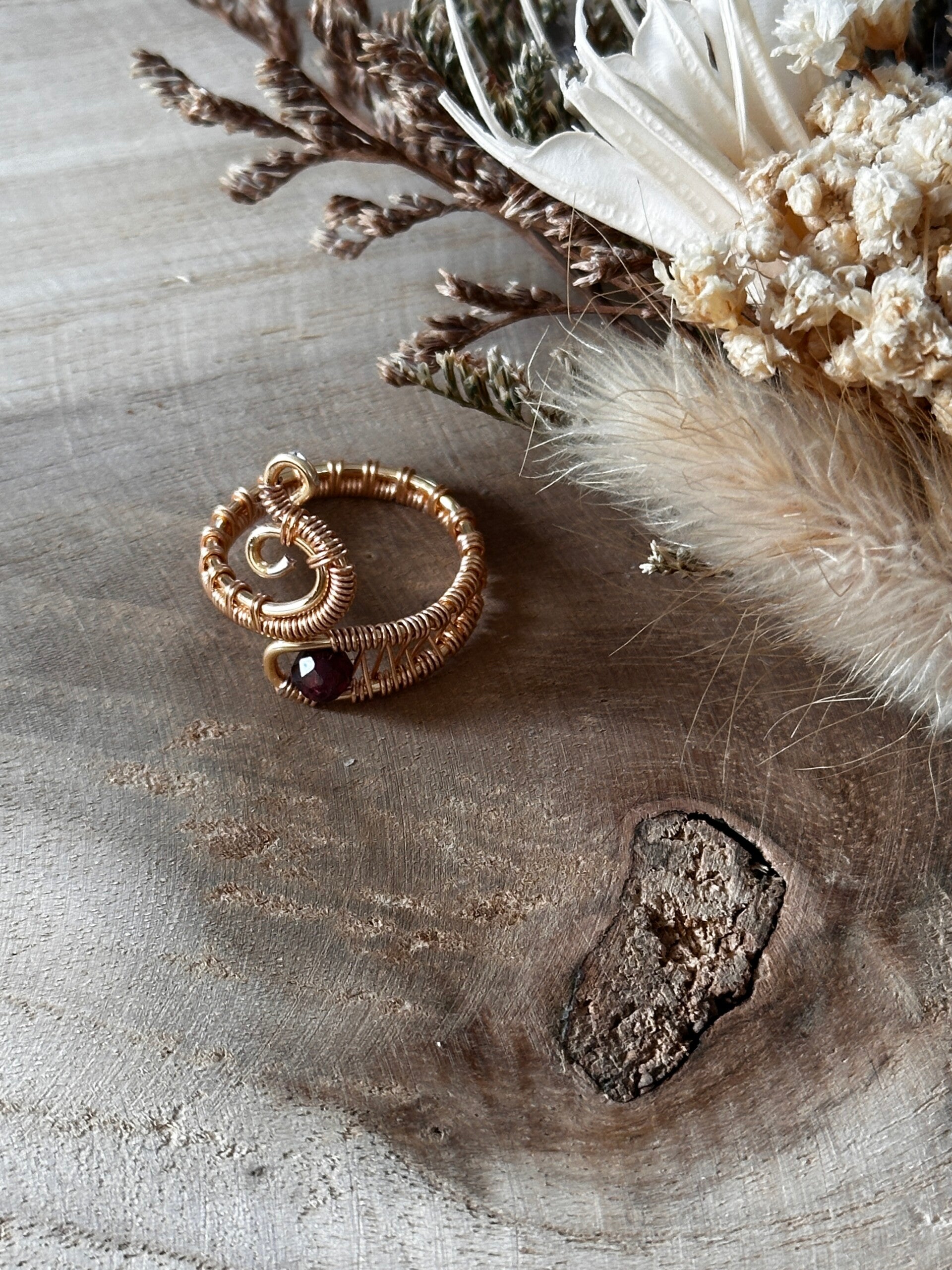 Gold Granite Ring - 52+