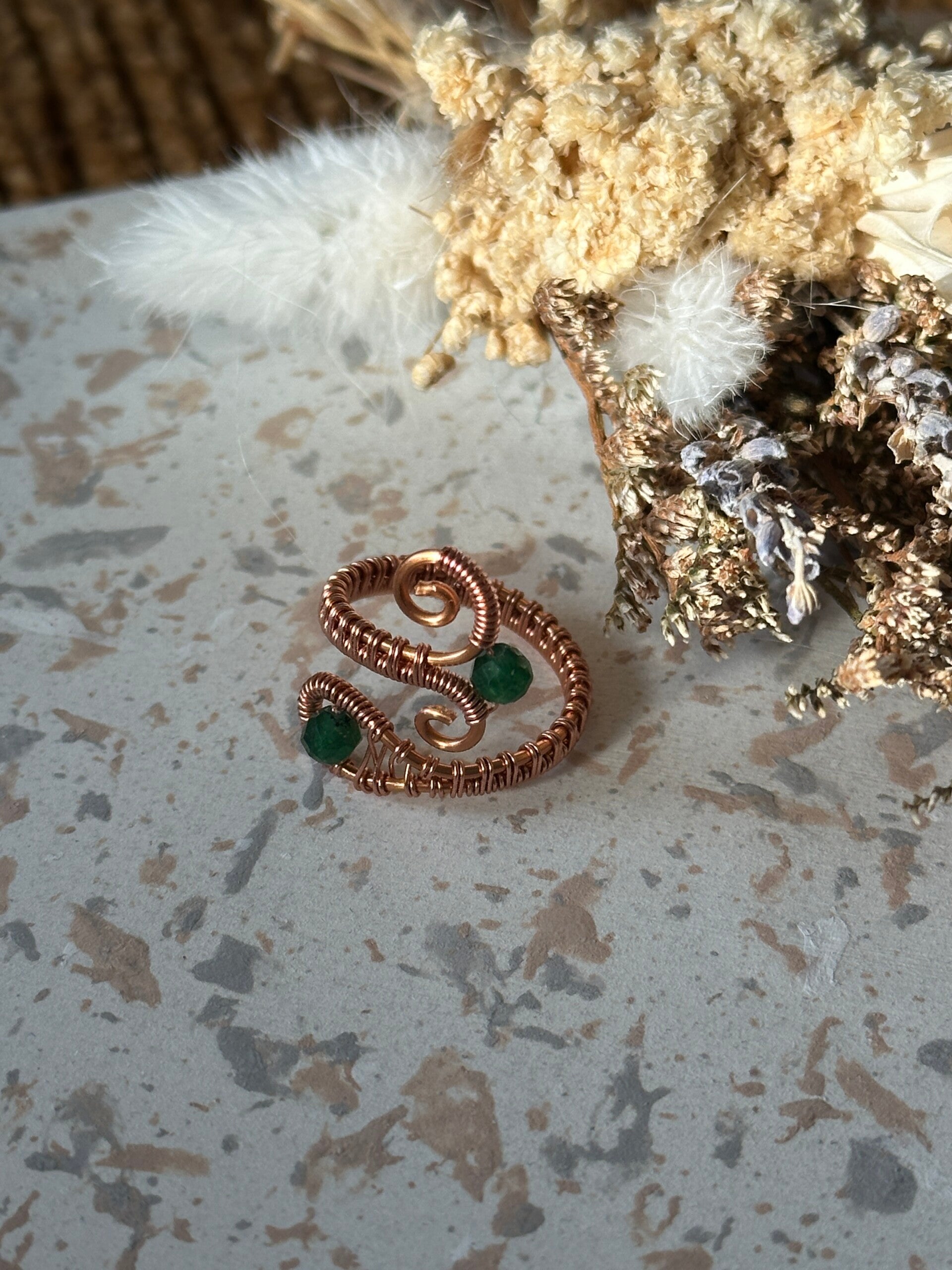 Bronze Jade Ring - 54+