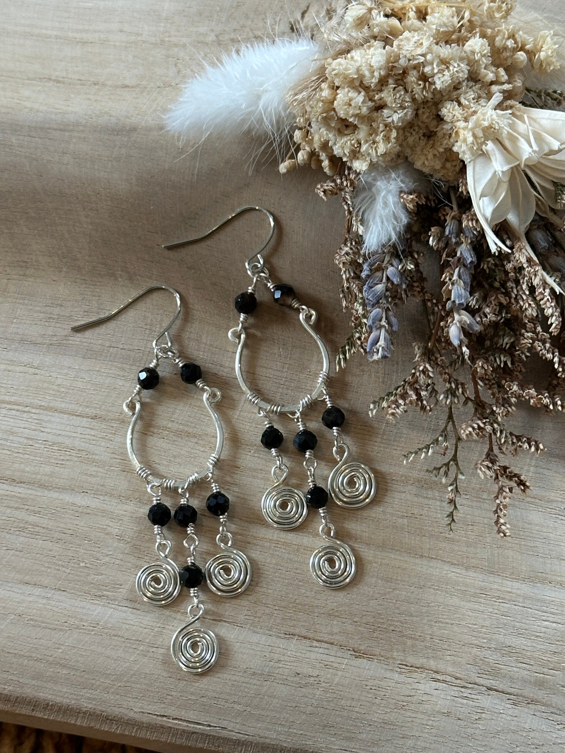 Chandeliers With an Agate Twist - Silver