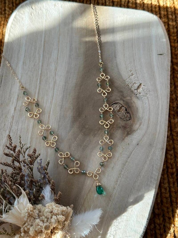 Peridot Gold Necklace