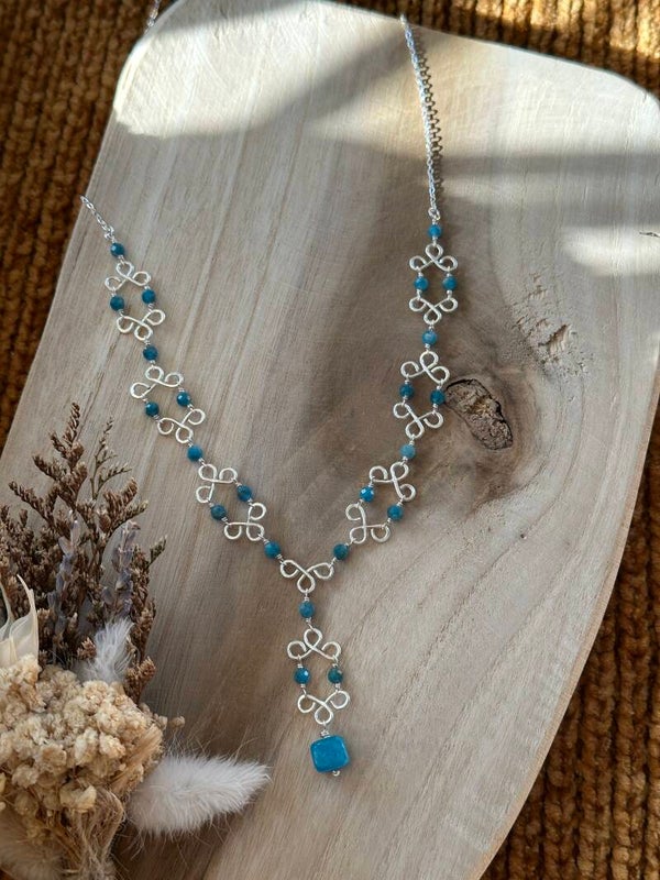 Apatite Silver Necklace
