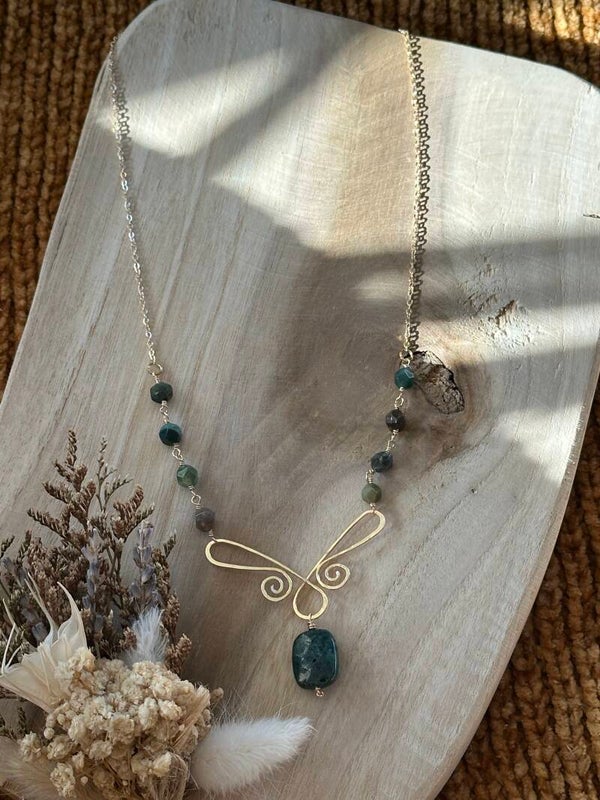 Indian Agate Pendant Necklace