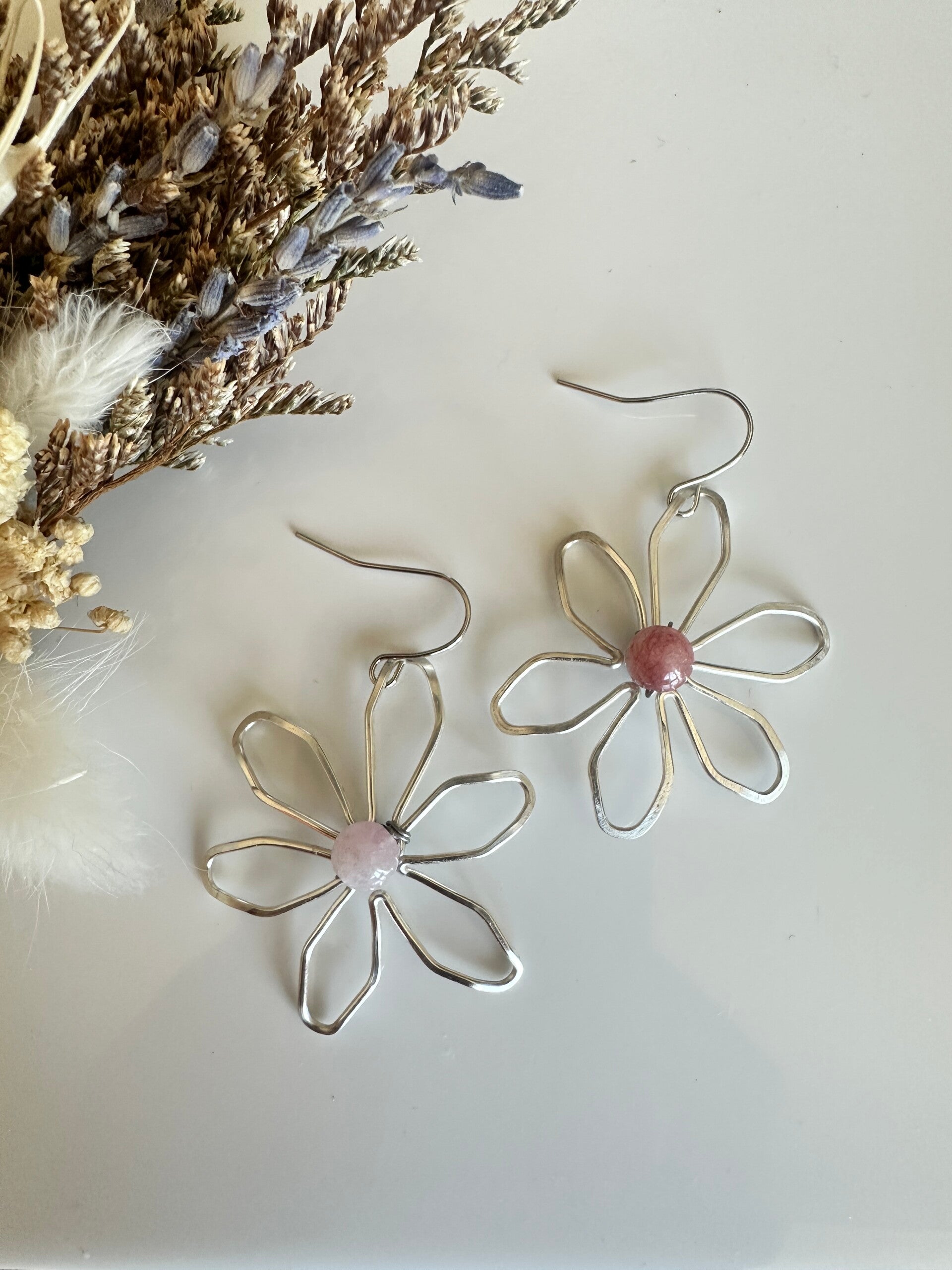 Copper Flower Oorbellen #1