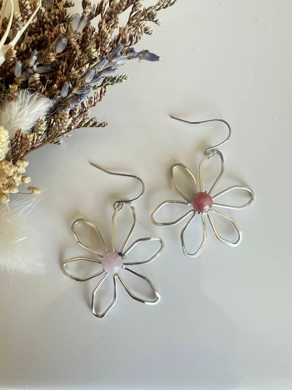 Copper Flower Oorbellen #1