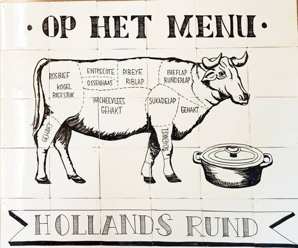 Hollands Rund op 30 witjes,  in zwart