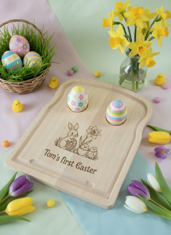Wooden Bread-Shaped Egg Plate