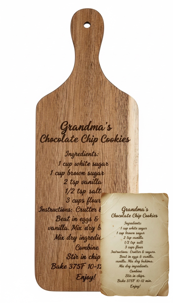 Personalised Family Recipe Chopping Board