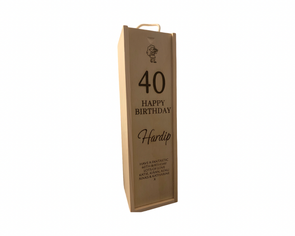 Personalised Wooden Wine Box