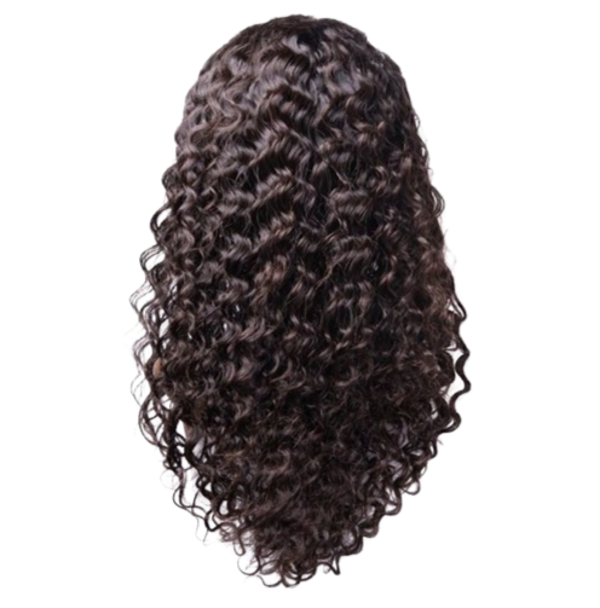 Shri Indian Human Hair Front Lace Wigs (Deep Wave) 13x6