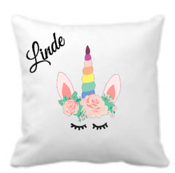 unicorn kussen 1 met eigen naam