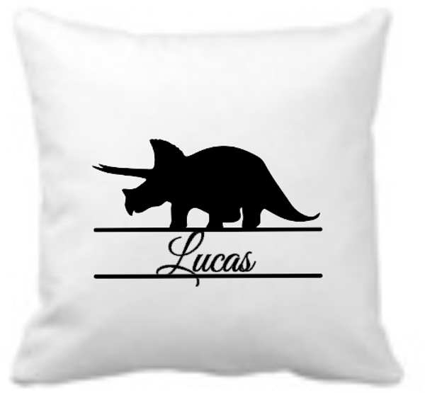 Kussen dino 2 met eigen naam