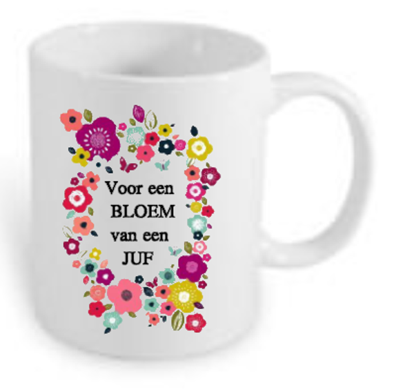 Mok Voor een bloem van een juf