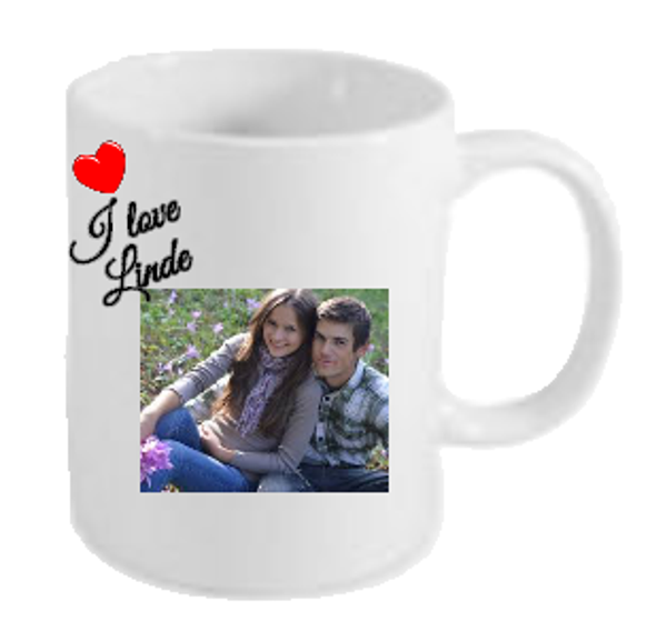 Mok met eigen foto en naam