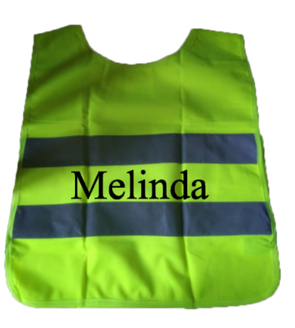 kinder fluo hesje met eigen naam