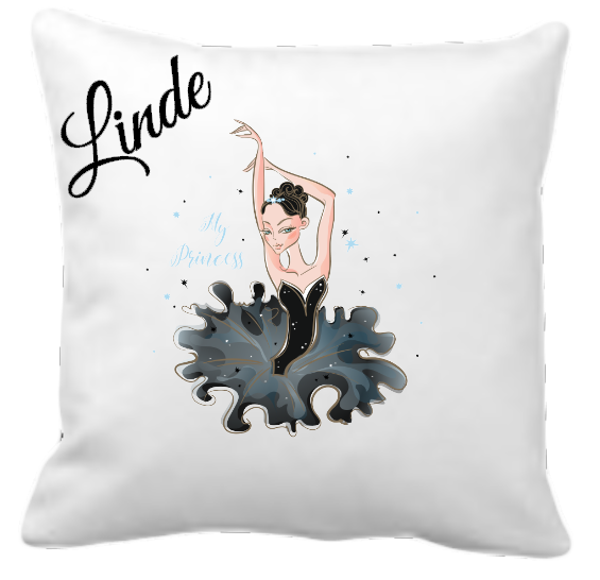 Kussen ballerina 16 met naam