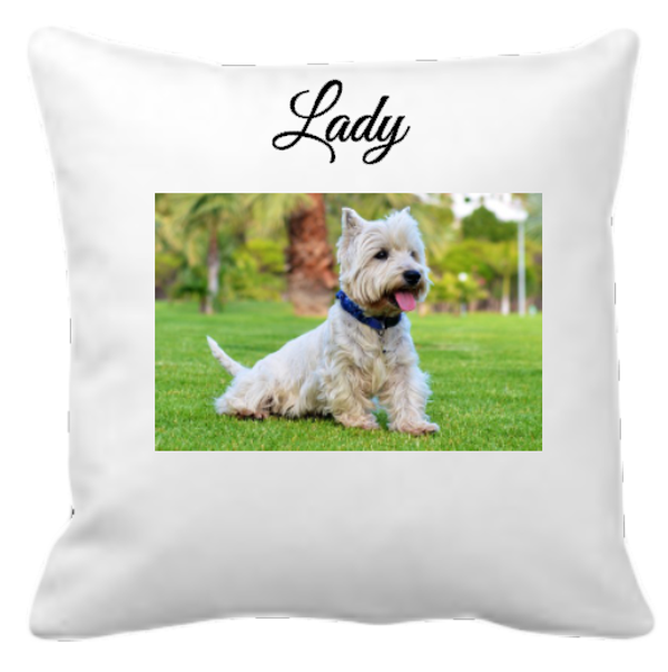 Kussen met eigen foto/naam
