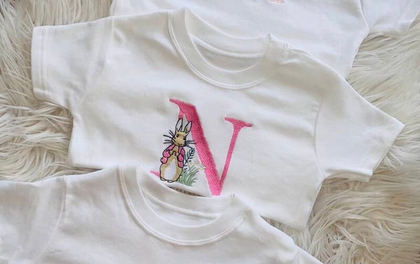 Rabbit Inspired Initial T-Shirt 🐰