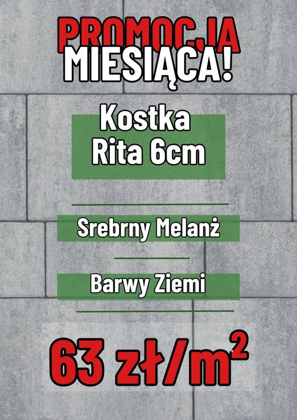 Kostka Rita 6cm Srebrny Melanż/Barwy Ziemi