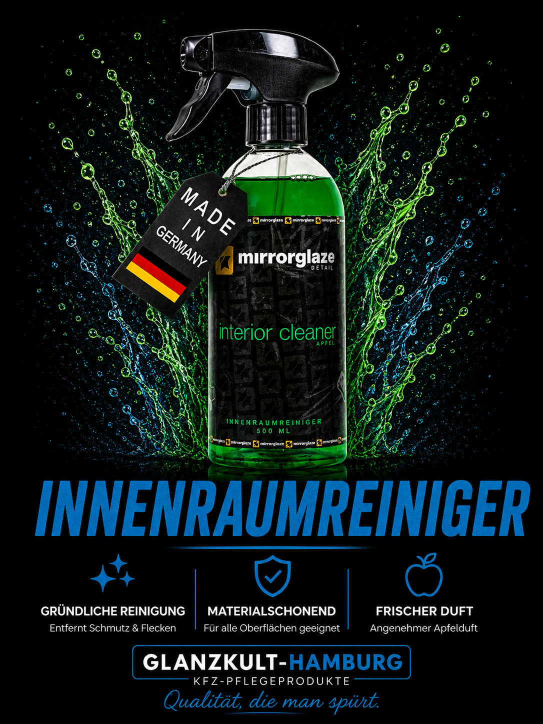 MGD - MirrorGlaze Innenraumreiniger 500ml Apfelduft