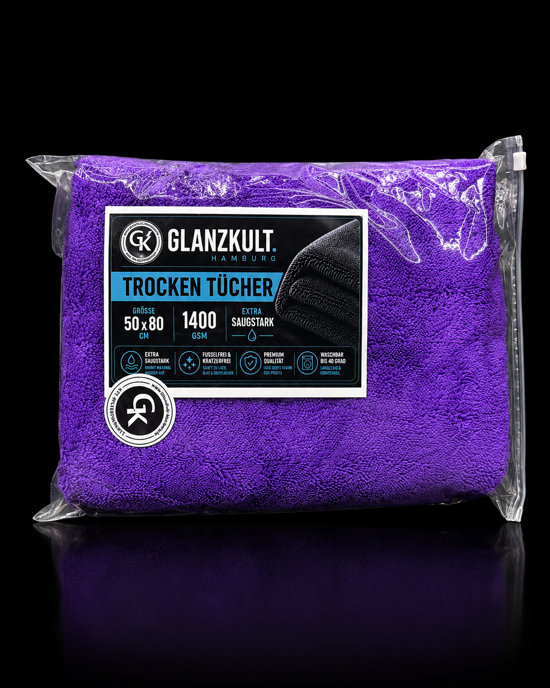 GKH - Trockentuch 50x80 I 1400 GSM I violett