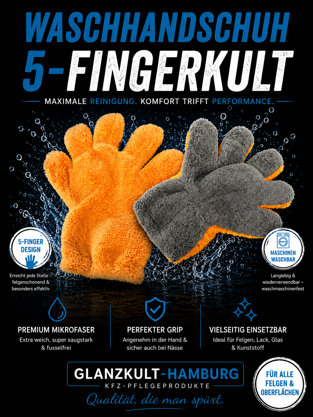 GKH - Waschhandschuh 5-FingerKult