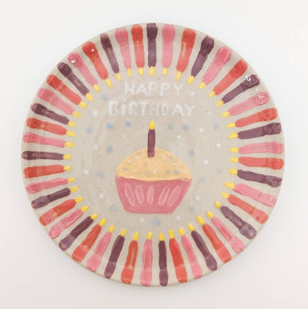 Happy birthday bordje - Roze