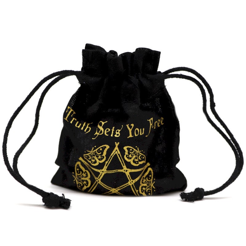 Esoteric Pouch in Black & Gold 10x12cm
