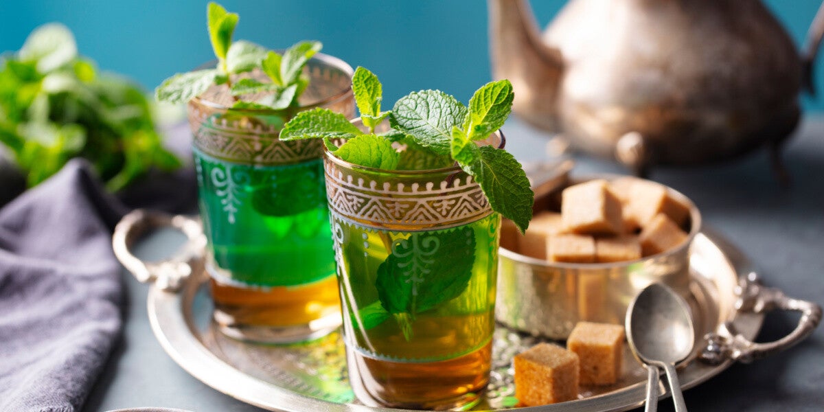 Thé a la menthe menthe _ verre