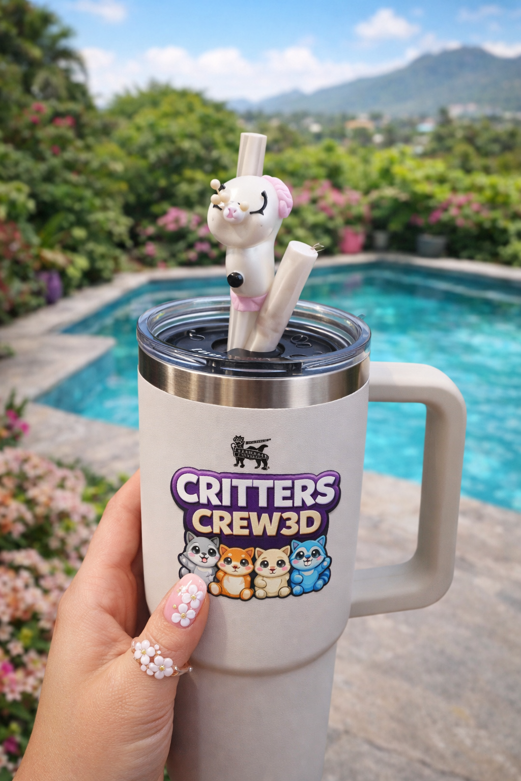 Cow Straw Topper & Cup Charm Set | Mix & Match Collection