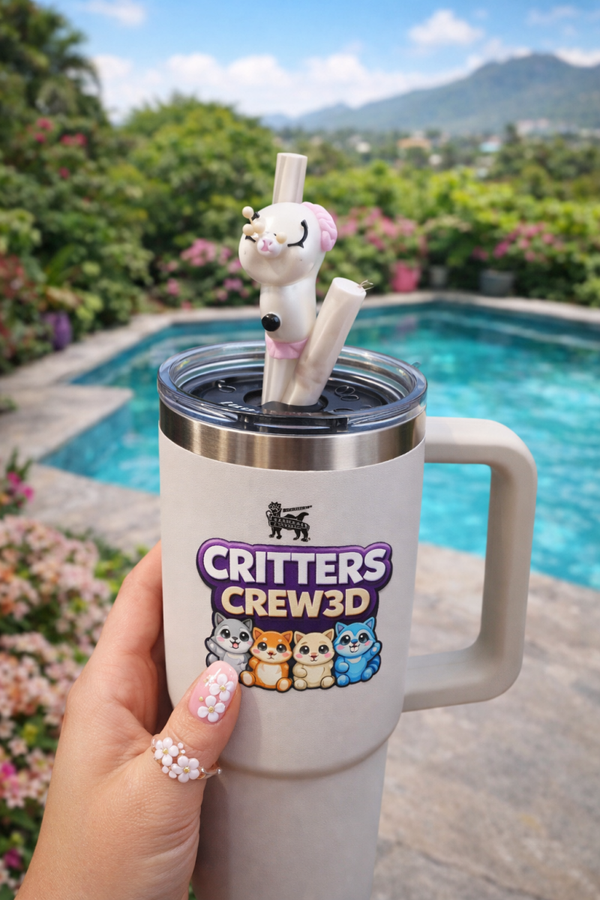 Cow Straw Topper & Cup Charm Set | Mix & Match Collection