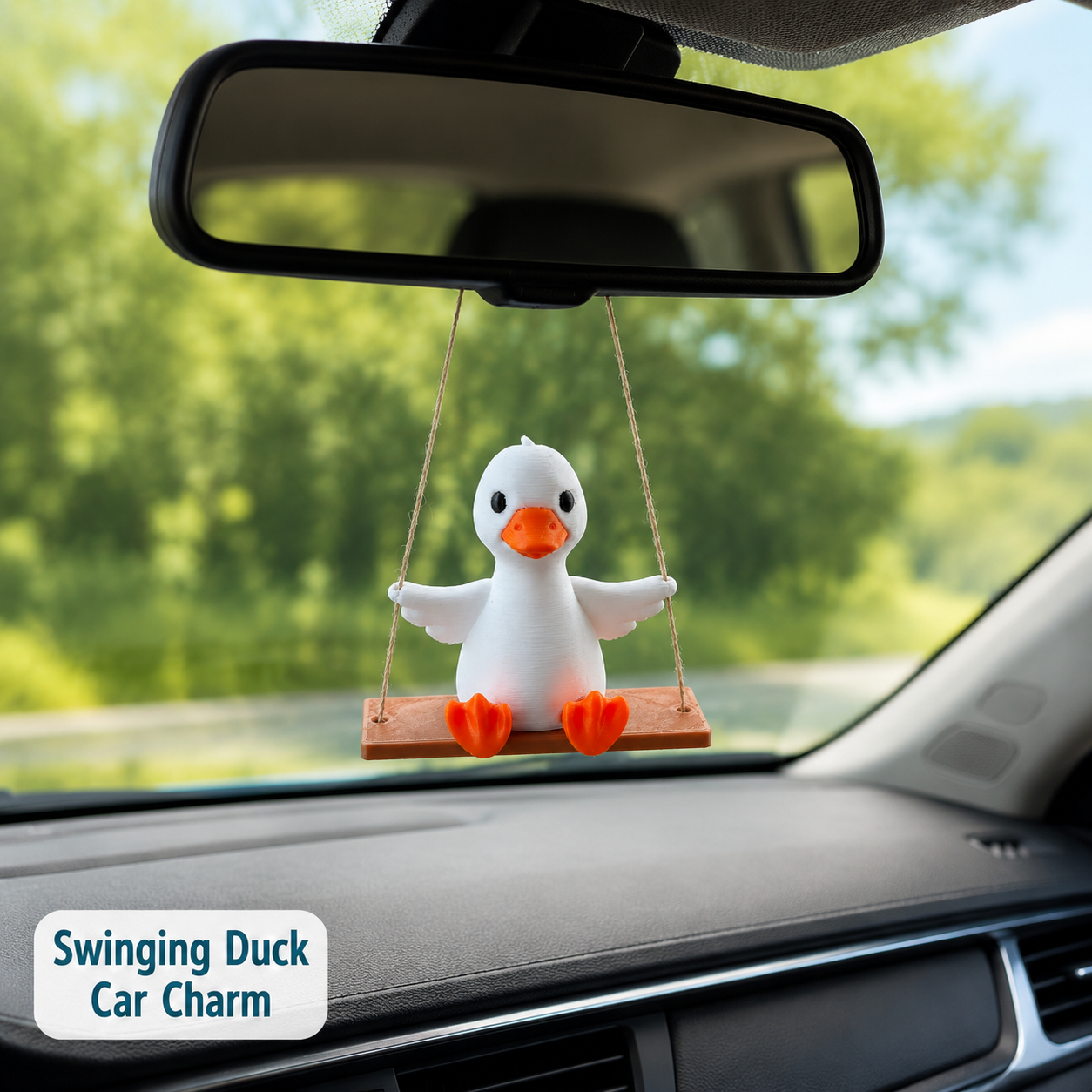 Swinging Duck Car Charm