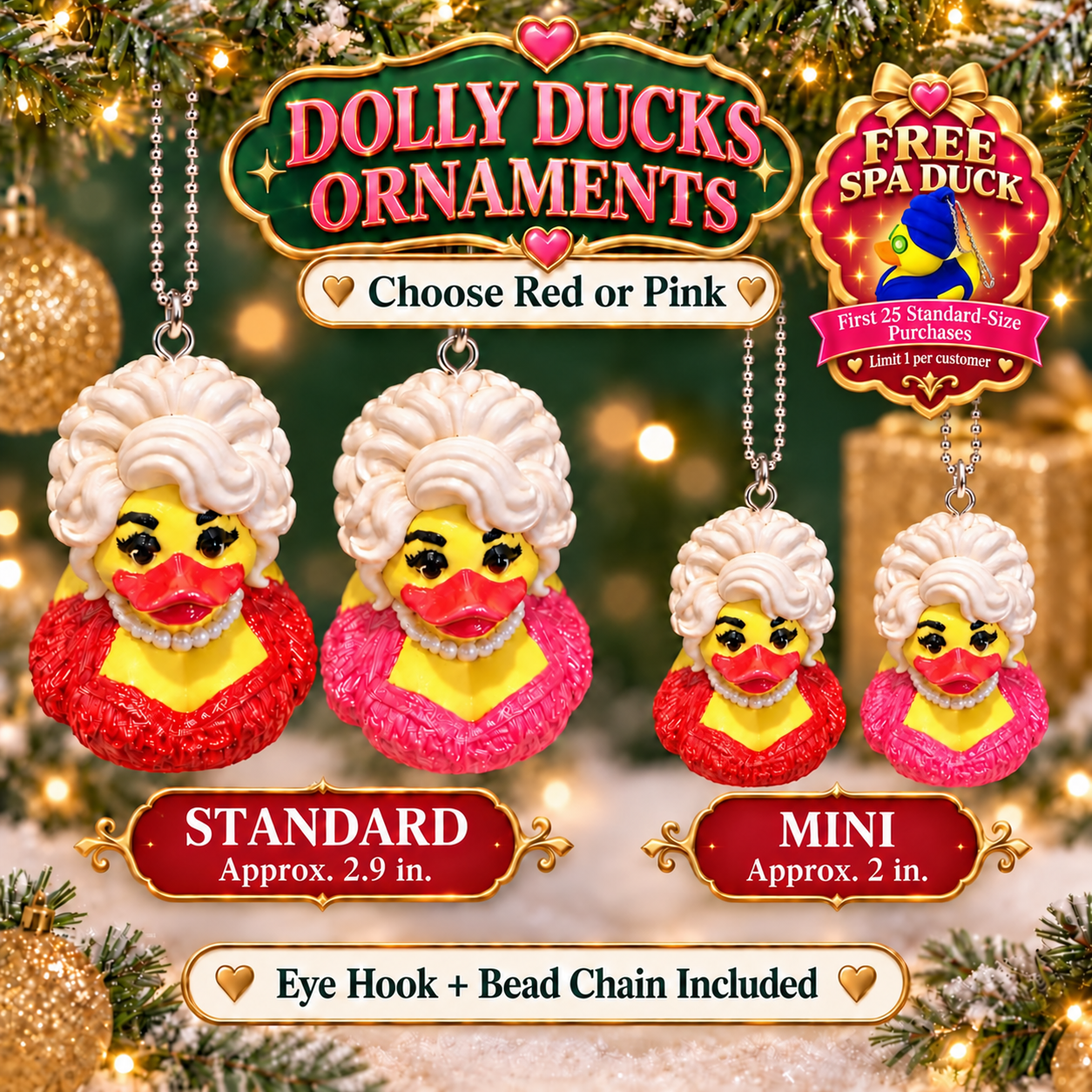 Dolly Duck Ornaments