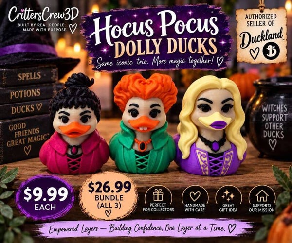 Hocus Pocus Dolly Ducks – Sanderson Sisters
