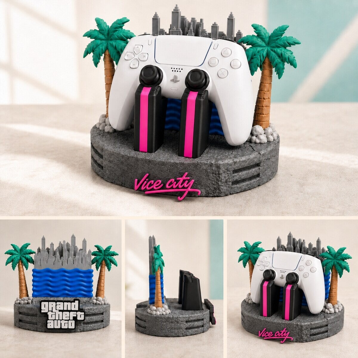 Vice City-Inspired Controller Holder & Display Stand